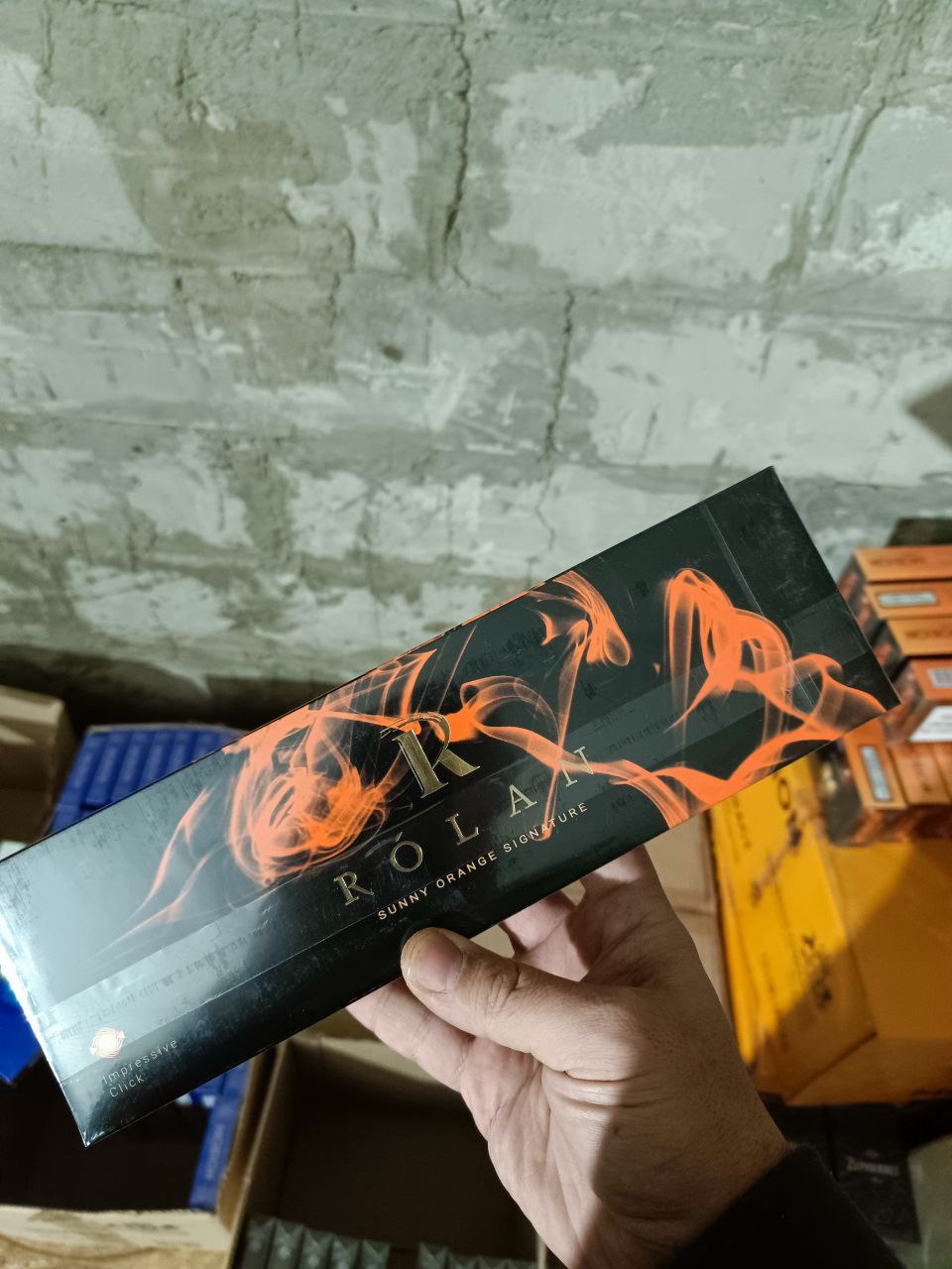 Rolan Nano Sunny Orange (апельсин, кнопка)