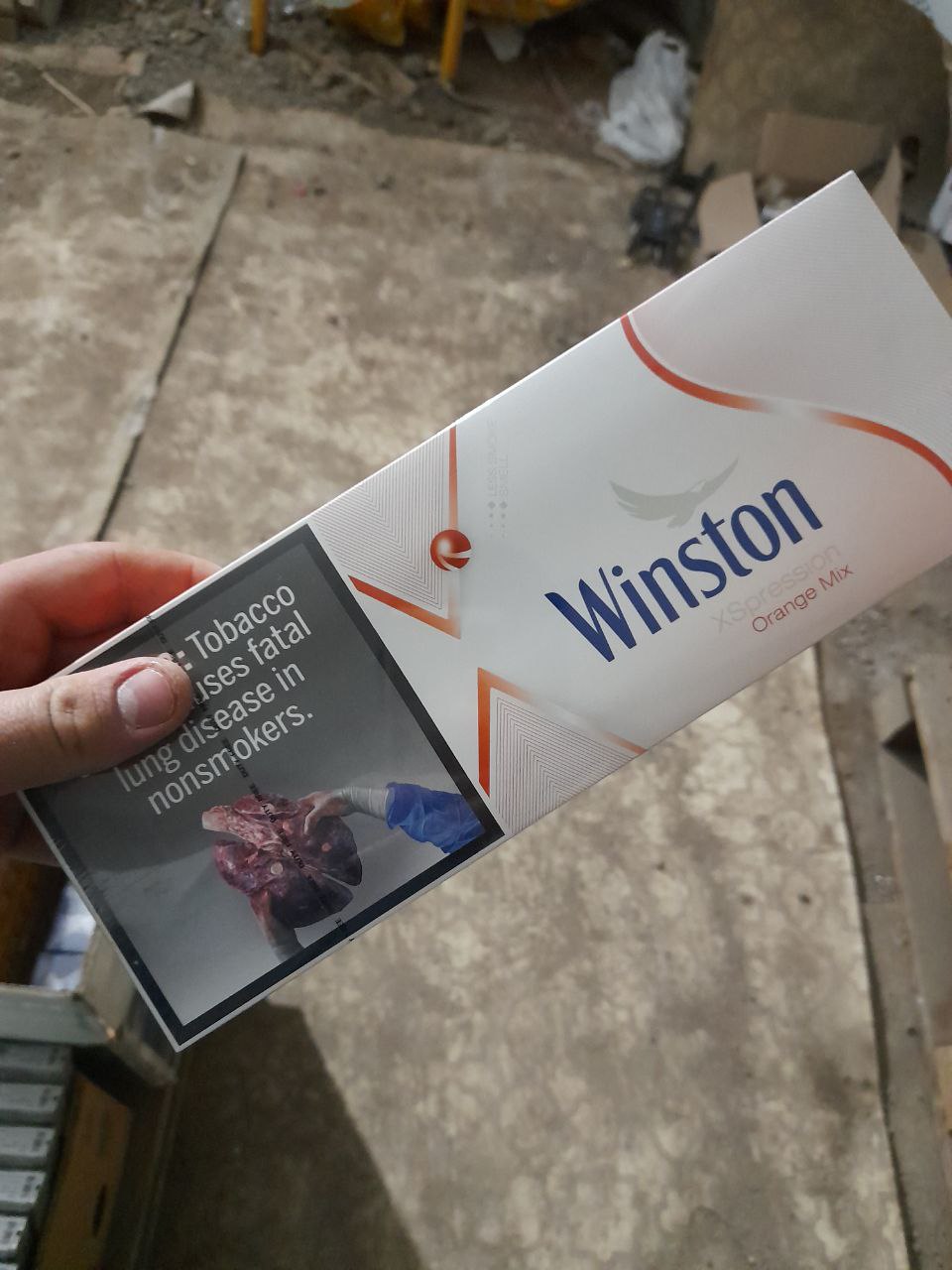 Winston orange mix Superslims Duty Free (апельсин, кнопка)