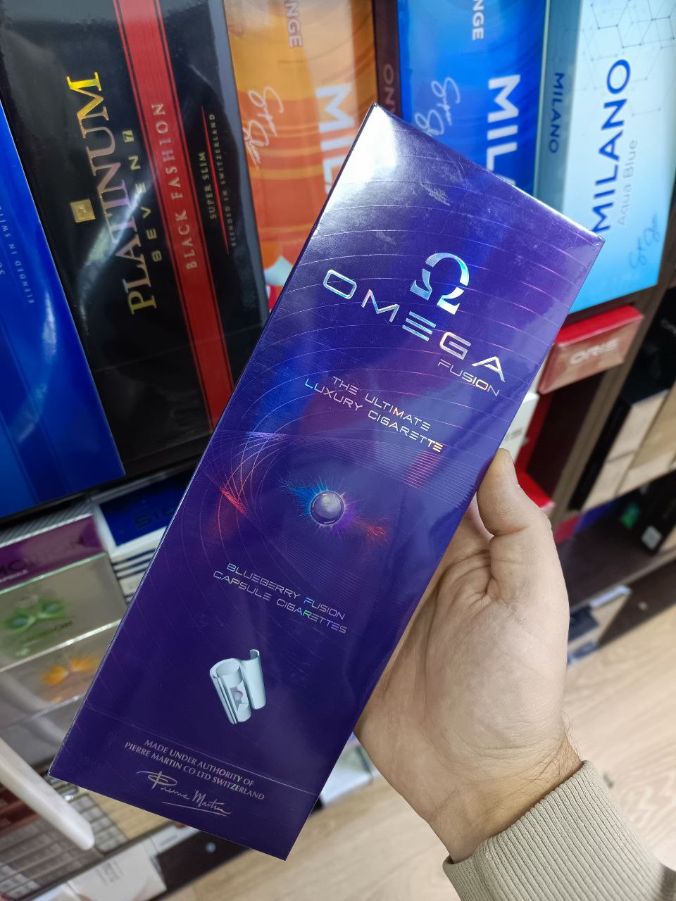 Omega Blueberry Fusion Superslims (черника, ментол)